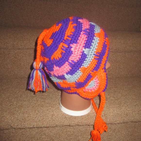 Hat 20"-22" Crochet NEW Handmade Size M Cap KIDS WOMEN`S UNISEX STYLE - Picture 1 of 6